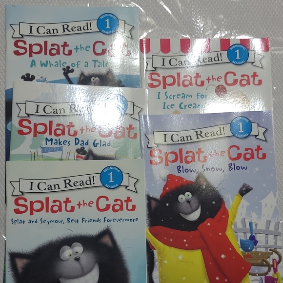 Scholastic Other - Scholastic Splat the Cat I Can Read Series - Red and Blue Covers, 5 Books